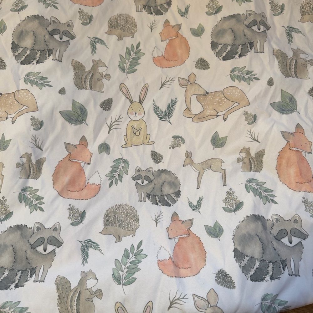 Loomwell | Woodland Animal Print Crib Sheet | Standard